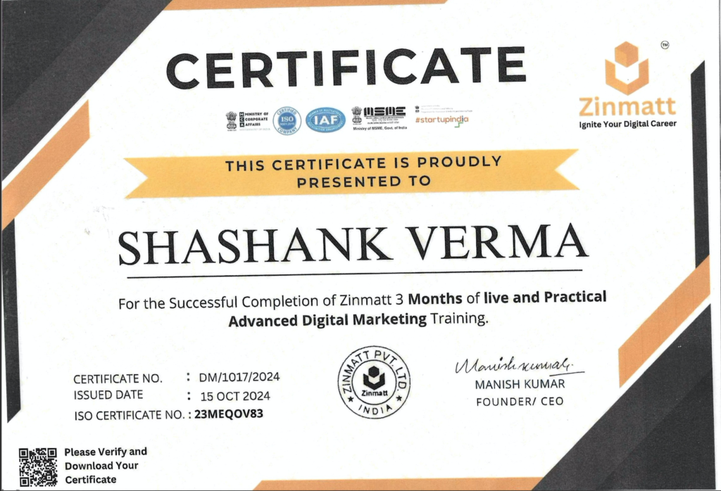 zinmatt certification